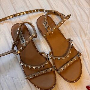 Steve Madden Brown Studded Sandals